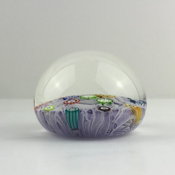 Perthshire PP47 1985 Millefiori Picture Cane Cat Bird Amethyst Paperweight Cert - Picture 5 of 16